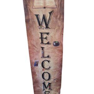 Halloween Theme Welcome Brown Hanging Yard Sign